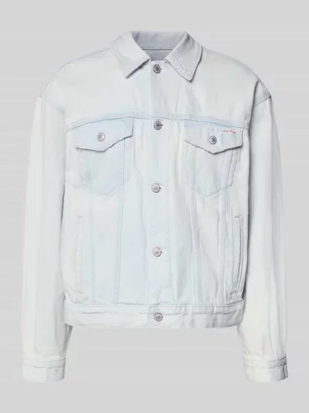 Kurtka jeansowa o kroju regular fit z czystej bawełny model BLEACHOUT' Calvin Klein Jeans