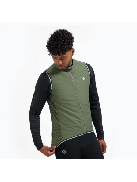Мъжка жилетка за колоездене Rogelli Core army green зелено