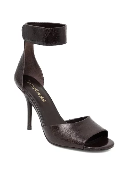 Sandale Jeffrey Campbell din piele cu bretele maro