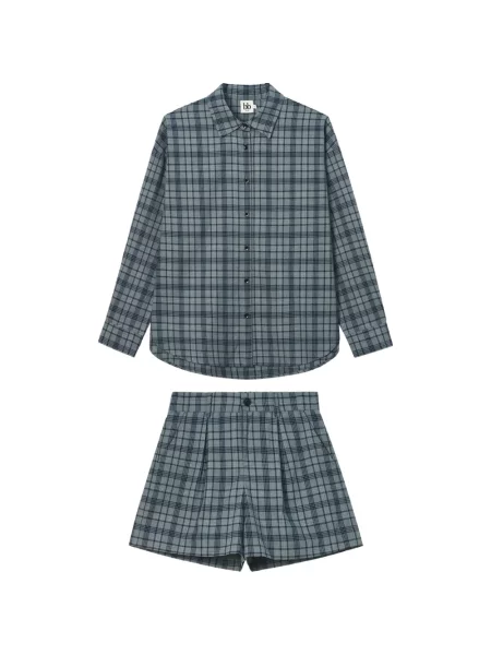 Pantaloni scurți B+ab în carouri gri