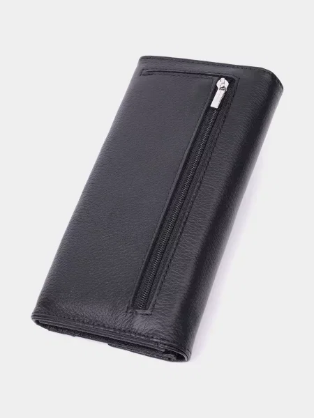 Кожаный кошелек St Leather Accessories черный