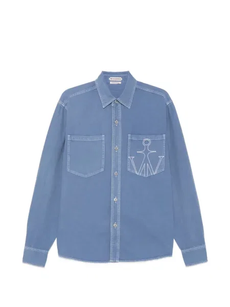 Cămașă Jw Anderson cu broderie albastru