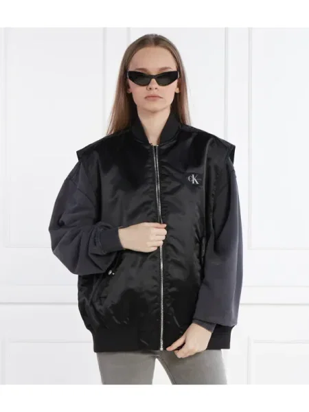 Calvin Klein Jeans De satin vestă | negru
