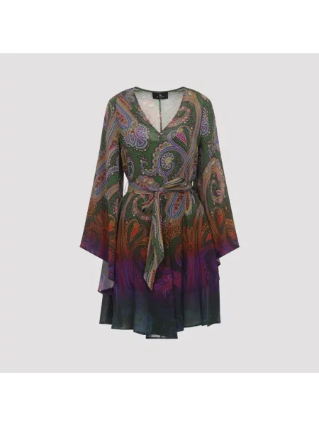 Sukienka mini Etro z wzorem paisley