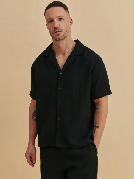 DAN FOX APPAREL Marškiniai Timo' juoda
