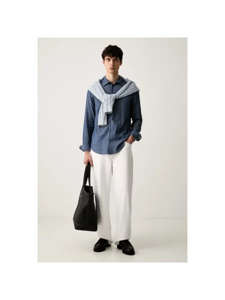 Koszula Emporio Armani casual niebieska