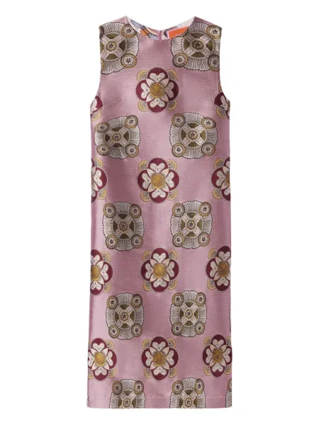 Rochie midi La Doublej fără mâneci cu model floral cu imagine roz