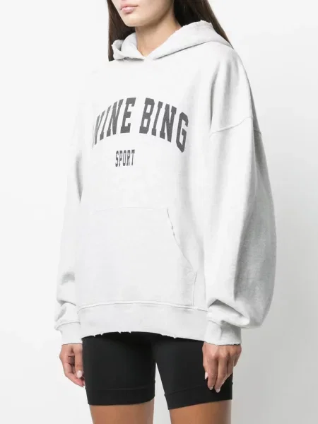 Bluza z kapturem Anine Bing szara