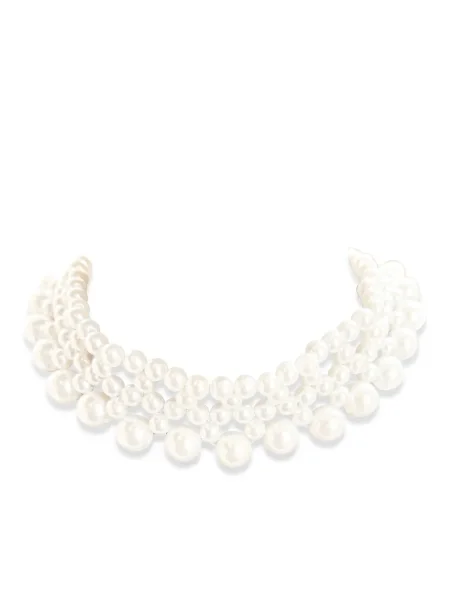 Colier Hzmer Jewelry cu perle alb