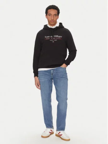 Tommy Hilfiger Mikina Center Stack Černá bílá
