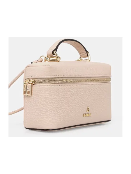 Furla torebka crossbody skórzana beżowa