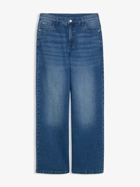 Jeansy ze stretchem extra loose fit straight niebieskie