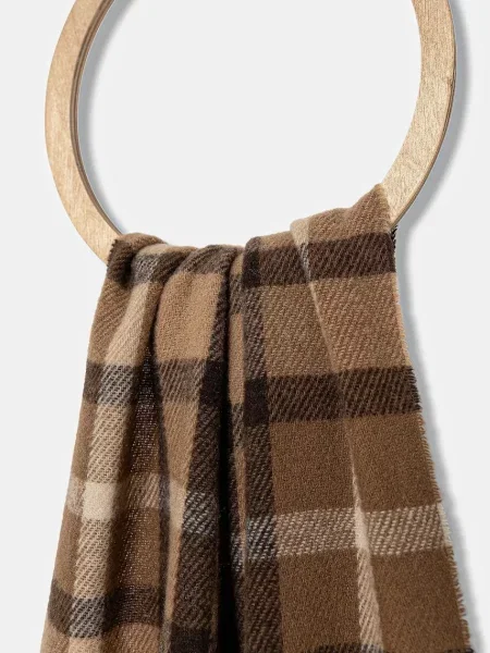 Вовняний шарф Marc O'Polo візерунок коричневий