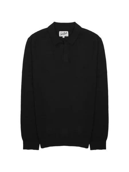 Tricou polo Mc2 Saint Barth tricotate negru