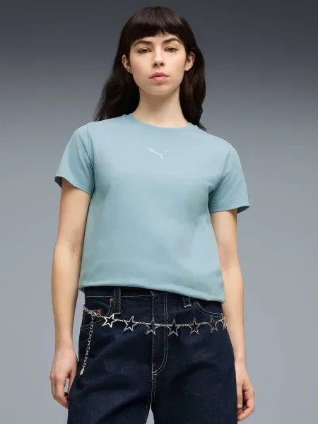 Футболка PUMA Ess Elevated Comfort Tee комбінований верх синій