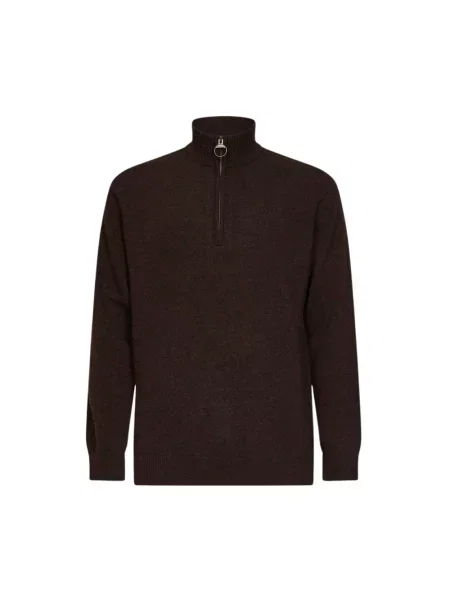 Bluza rozpinana Barbour wełniana brązowa