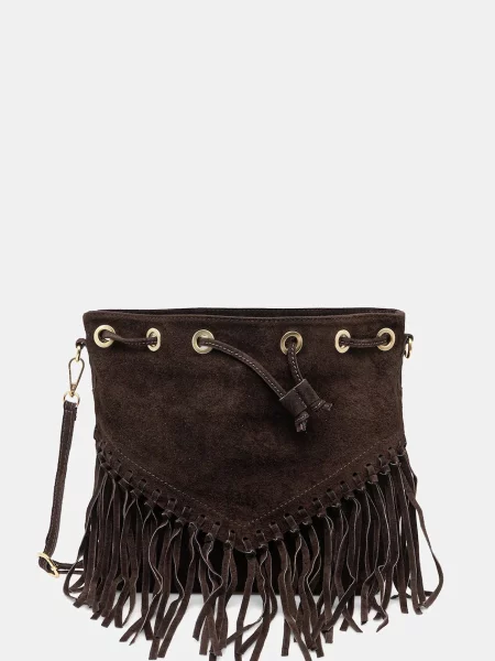 Замшевая сумка Answear.lab коричневая
