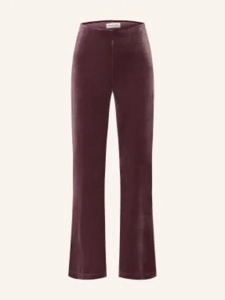 Lollys Laundry Spodnie Z Materiału Marle Caseyll Z Aksamitu lila