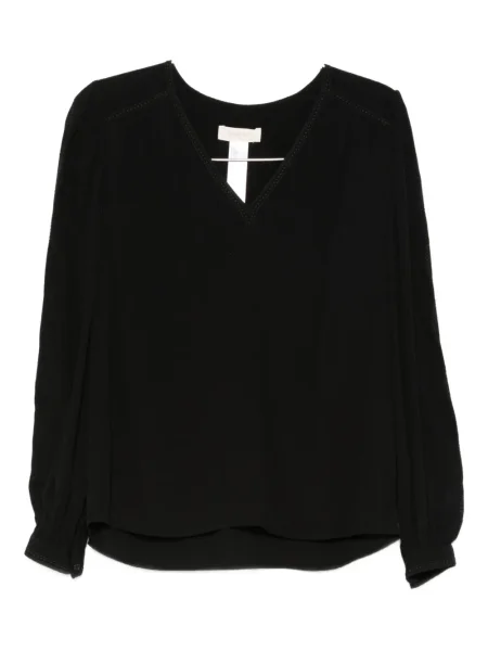 Top Twinset cu decolteu în V negru