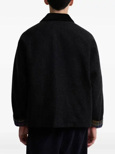 Gulerat geacă Barbour de catifea cord negru