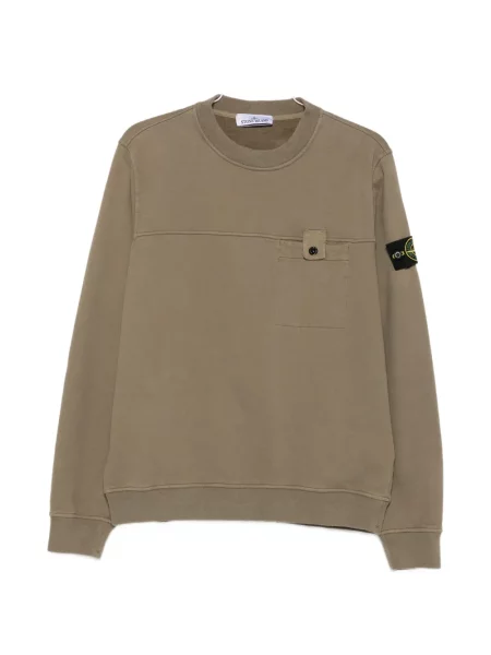 Hanorac Stone Island cu strasuri verde