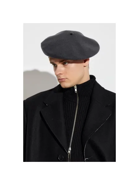 Czapka Maison Margiela wełniana szara