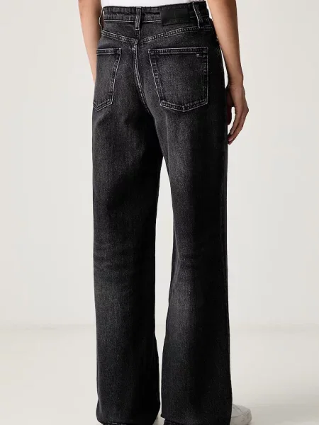 Tommy Jeans jeansy wide leg czarne