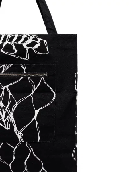 Geantă shopper Samsøe Samsøe cu model floral cu imagine negru