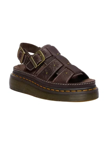 Dr. Martens босоніжки на платформі шкіряні Wrenlie