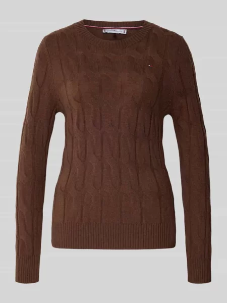 Sweter z dzianiny o kroju regular fit z czystej wełny Tommy Hilfiger