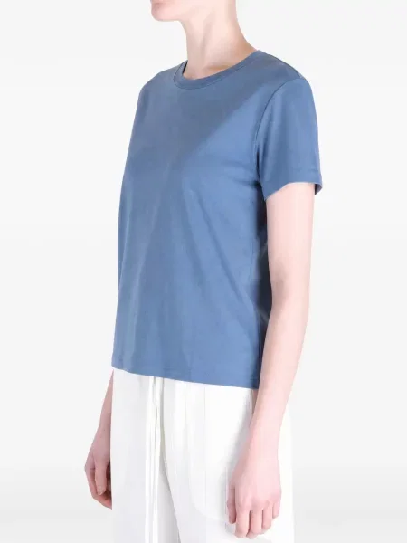 Tricou Auralee cu decolteu rotund albastru