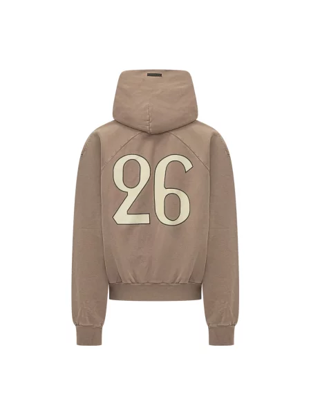 Bluza z kapturem Fear Of God klasyczna beżowa