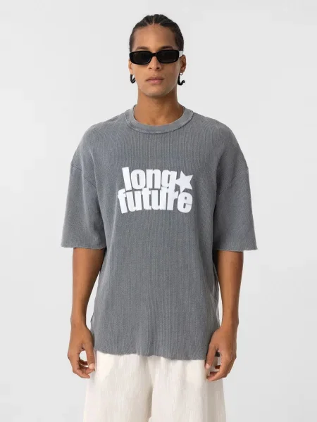 Dandalo Tricou gri alb