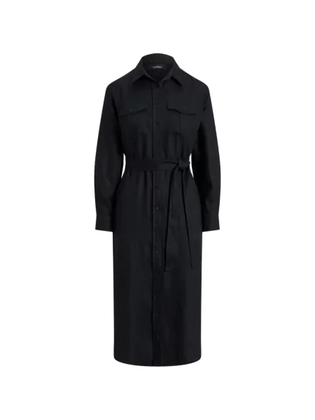 Cu centură rochie tip cămașă Lauren Ralph Lauren negru