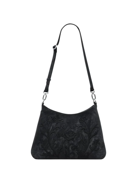 Kvetinová crossbody kabelka Desigual čierna