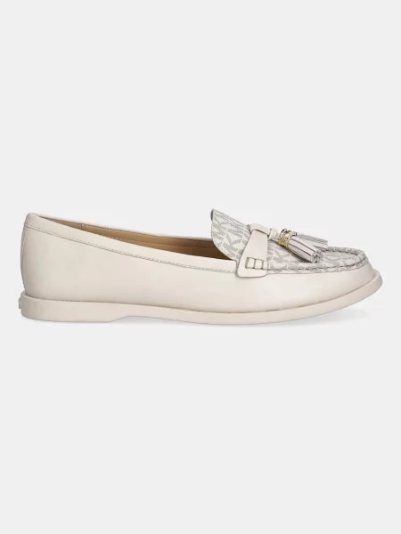 Кожаные мокасины Michael Michael Kors бежевые