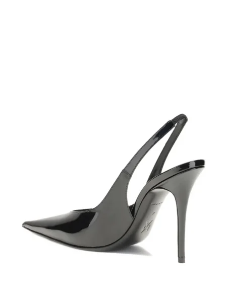 Pantofi cu toc Amina Muaddi slingback negru