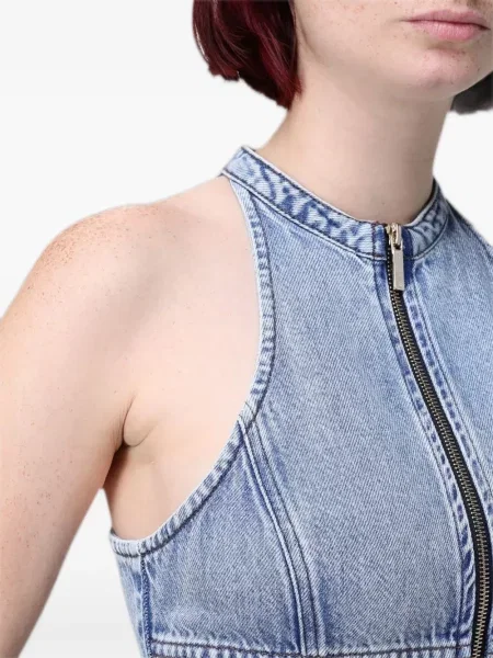 Halter nyakú maxi ruha Armani Exchange kék