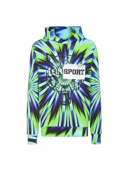 Bluza z kapturem Plein Sport z kapturem w tygrysie prążki wiązana