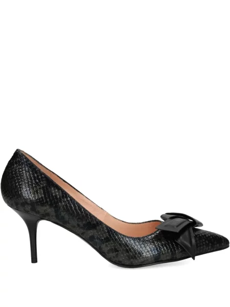 Pantofi cu toc Love Moschino cu funde negru