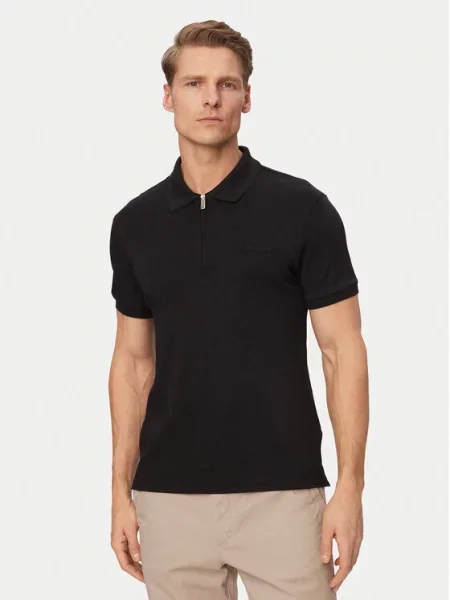 Calvin Klein Тениска с яка и черен