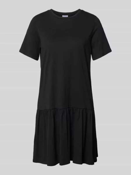 Sukienka t-shirtowa o kroju regular fit z czystej bawełny model DISSO' Pieces czarna