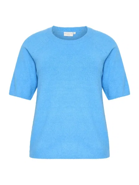 KAFFE CURVE Svetr Sylvia melír modrý