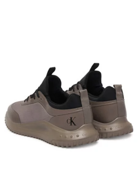 Pánske topánky Calvin Klein Eva Runner Laceup Sock Mat Mix taupe smog/black čierna