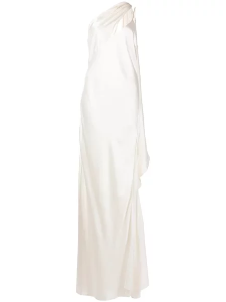 Rochie Michelle Mason de mătase alb