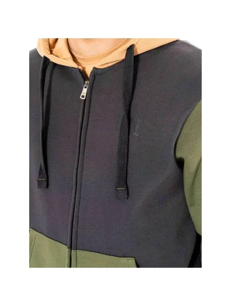 Mikina na zips Leone 1947 sivá