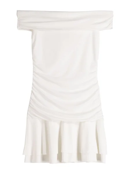 Bershka Rochie de cocktail murdar alb