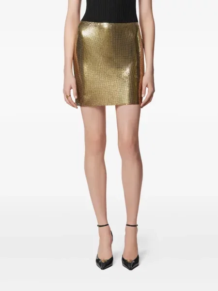 Fusta mini Versace auriu
