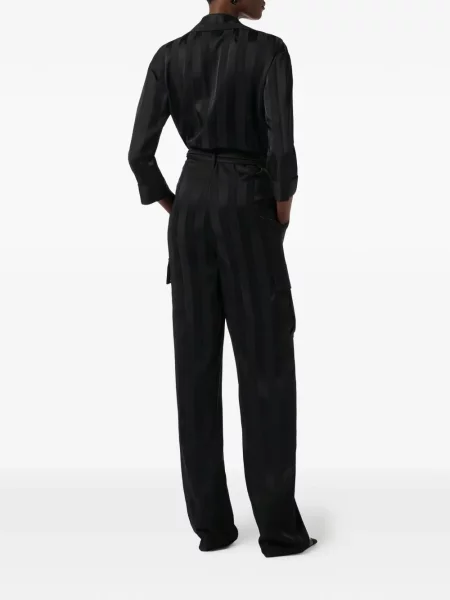 Kombinezon Elisabetta Franchi w paski żakardowy czarny