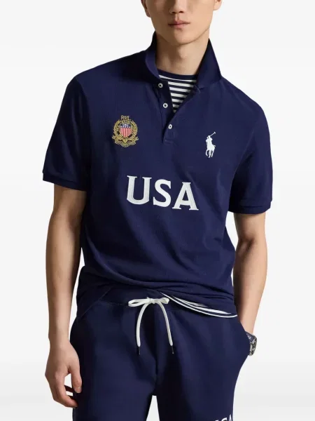 Τέντωμα καρό κιλότα Polo Ralph Lauren με κέντημα πράσινο